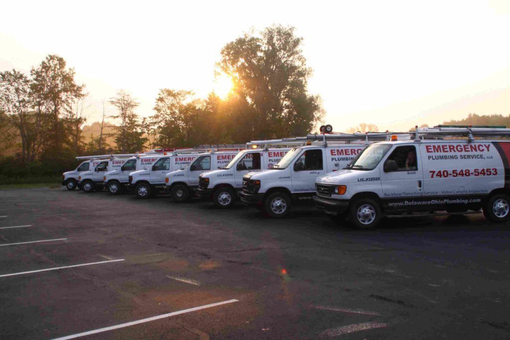 HVAC Vans in the parking lot